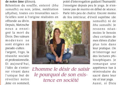 Carte blanche Eva Dréano RhizOme yoga Vichy pour le journal du yoga